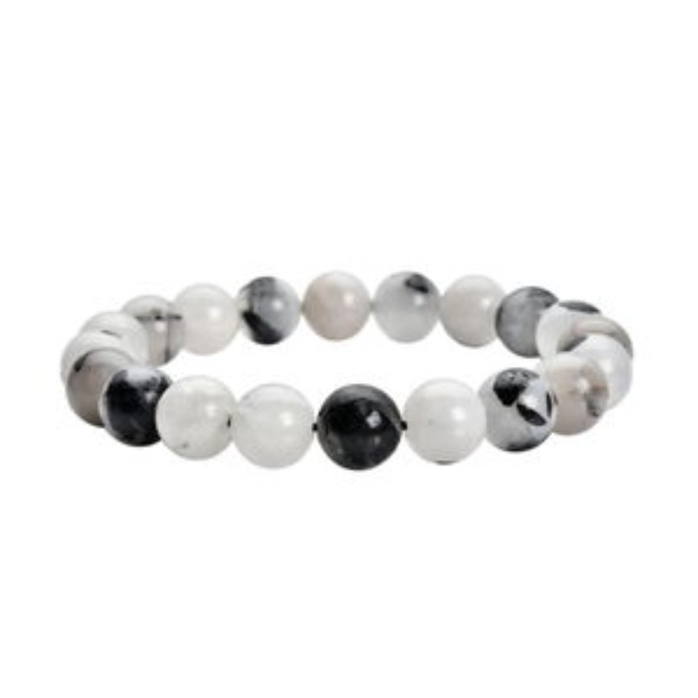 Jasper Quartz 9-11mm Beaded Stretch Bracelet 144.00 ctw 6.5 inches long